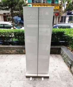 Standee cuốn nhôm, giá standee cuốn nhôm cao cấp kích thước 80x200cm 6 cách lắp standee cuốn