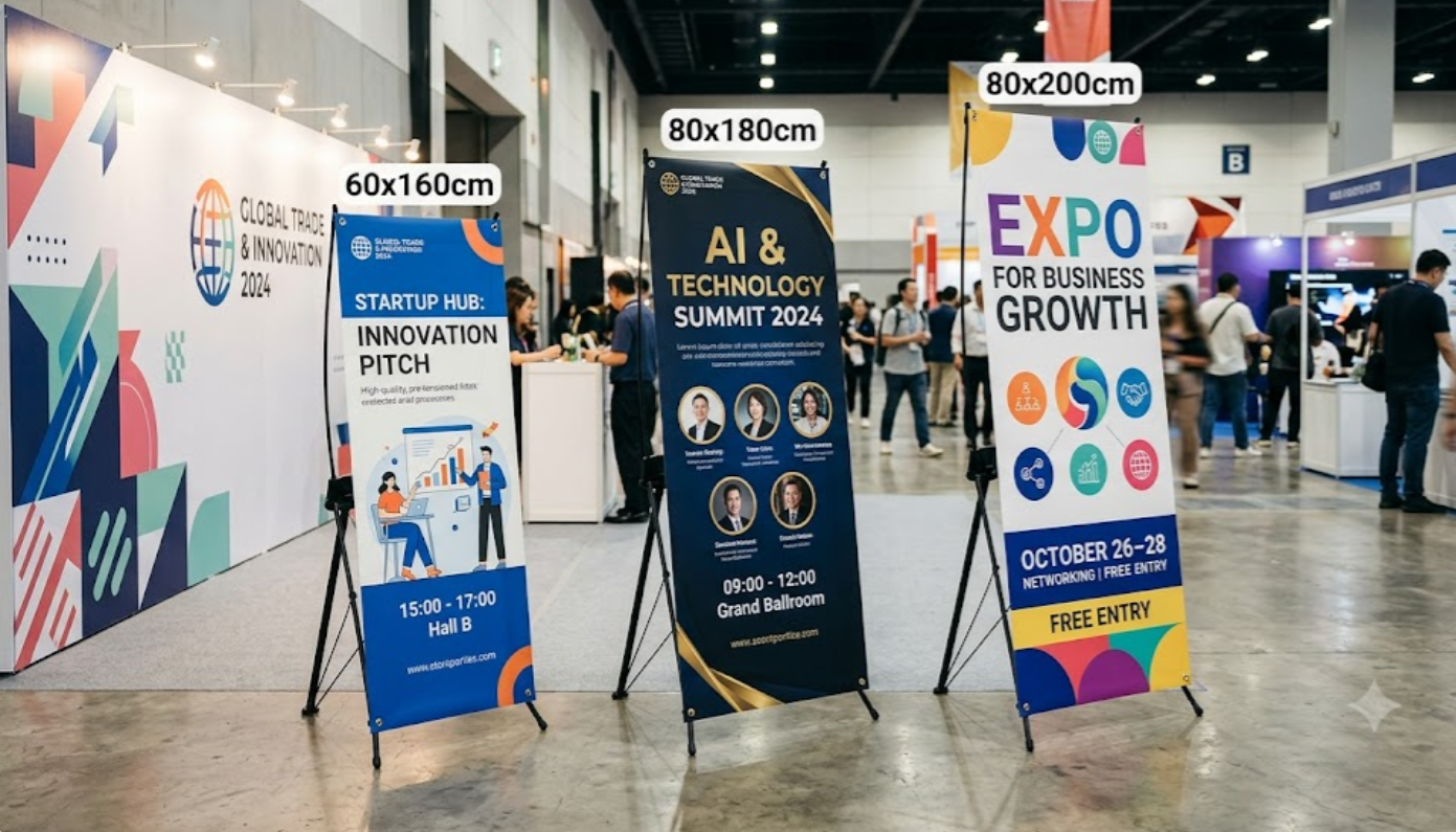 Standee Chữ X Nên Chọn Kích Thước Nào Phù Hợp Nhất? Standee Chữ X Nên Chọn Kích Thước Nào Phù Hợp Nhất?