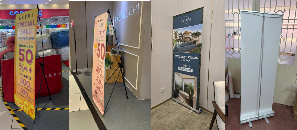 Nên Chọn Standee Chữ X Hay Standee Cuốn Nhôm?