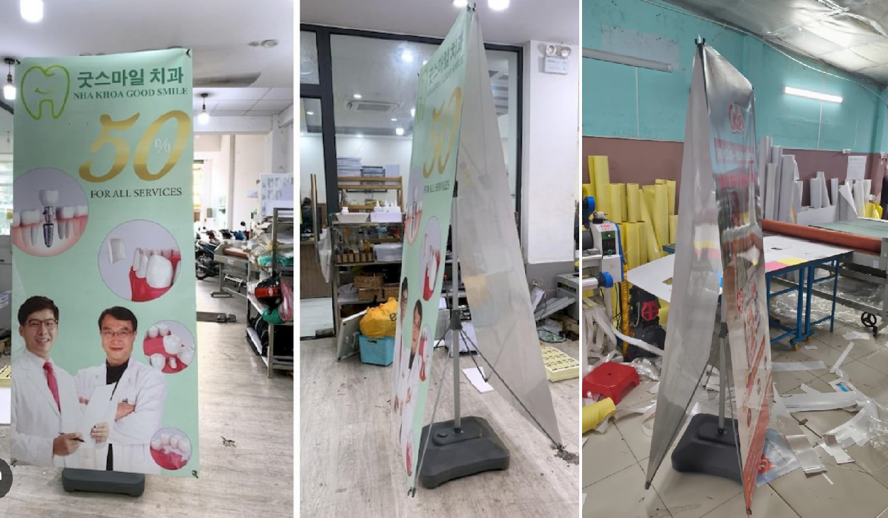 Standee Đế Nước: Ưu Nhược Điểm & Nơi Mua Giá Gốc