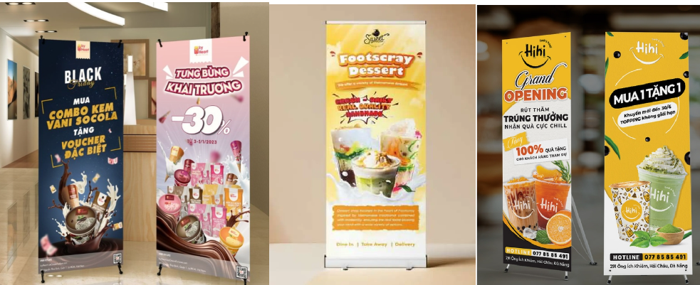 Mẫu Standee Khai Trương Đẹp Thu Hút Khách Hàng 2026