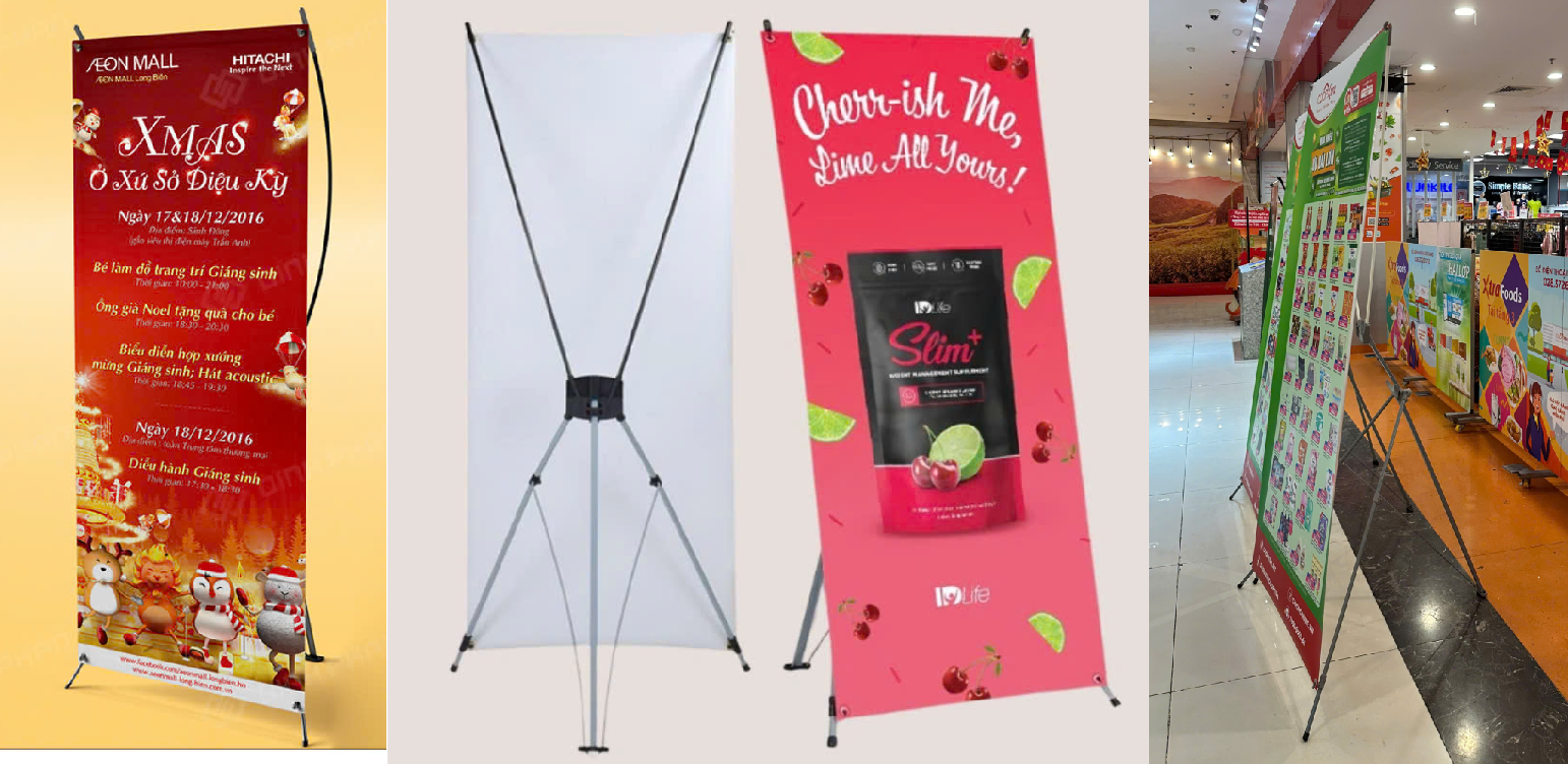 In Standee Chữ X Số Lượng Ít – Lấy Ngay 2H, Giá Rẻ