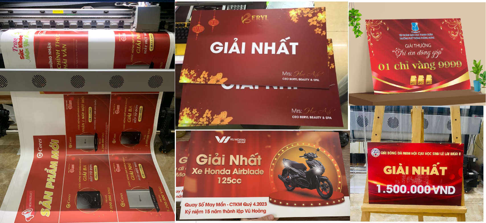 In Bảng Trao Giải Lấy Liền TPHCM – 2H Có Ngay