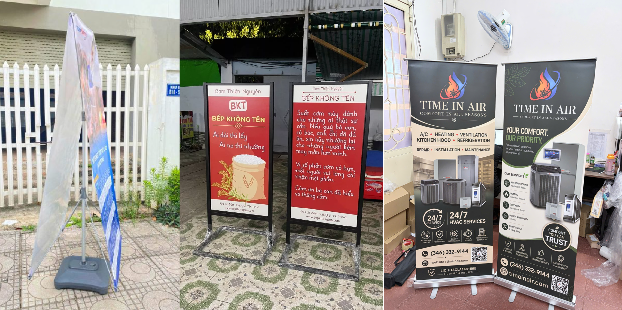 In Standee TPHCM Giá Tốt – Lấy Ngay 2H Tại Xưởng