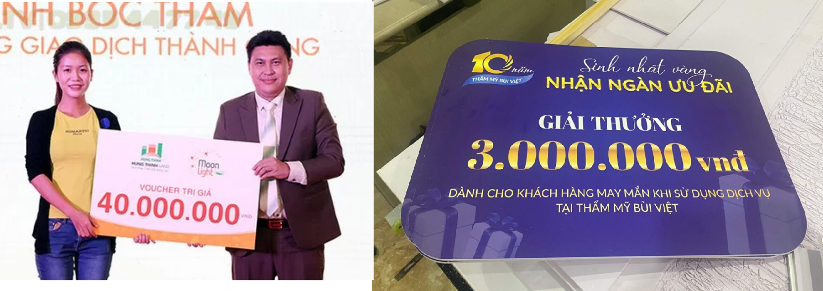 In Bảng Trao Giải Check In Lấy Liền 2H Giá Rẻ Tại Xưởng