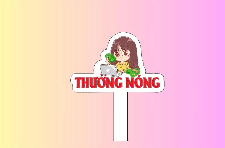 Hashtag cầm tay công ty 4 in hashtag cam tay