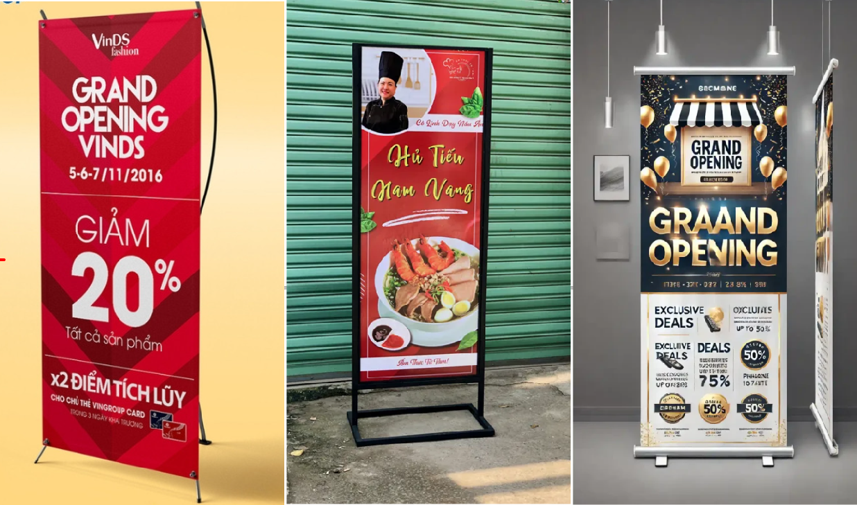 Standee Khai Trương Nên Thiết Kế Như Thế Nào? - cận cảnh