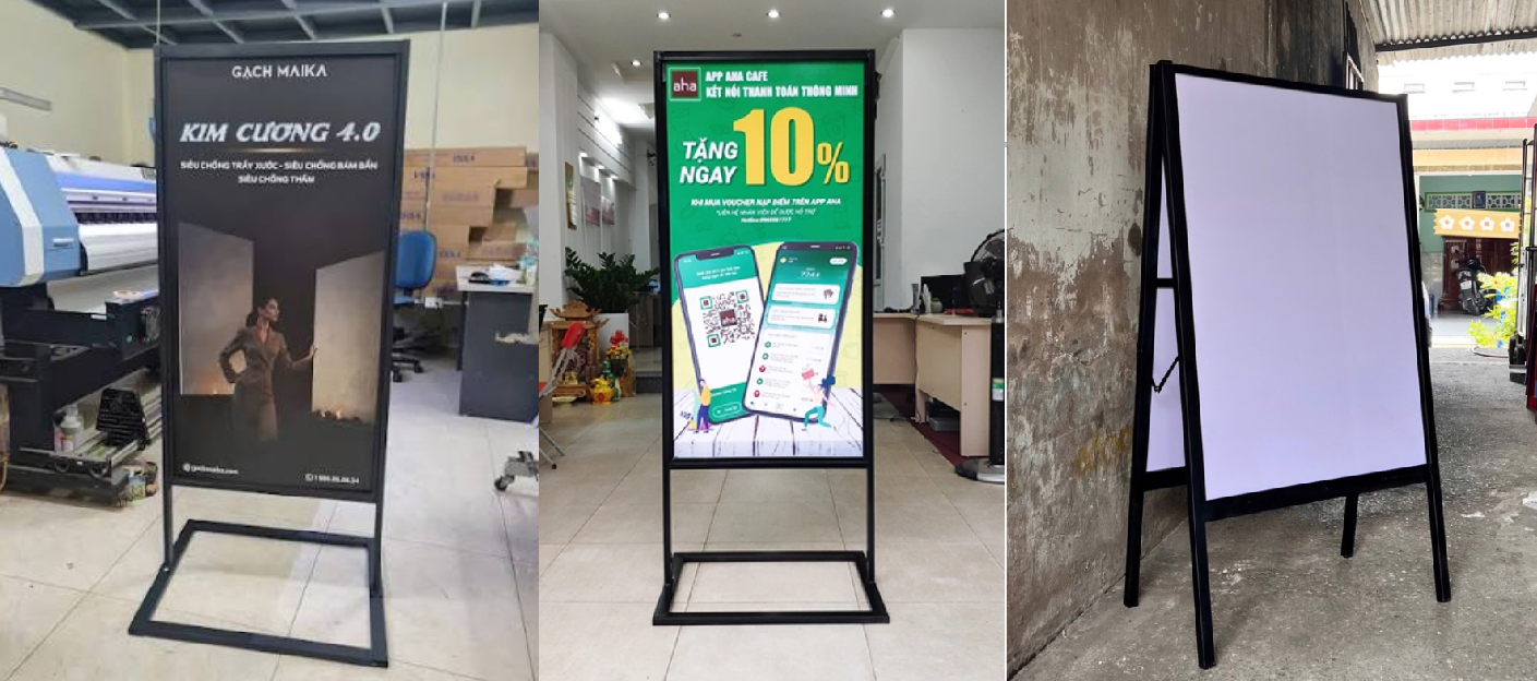 Standee Ngoài Trời Loại Nào Tốt? – Review Thật, Chịu Gió - cận cảnh