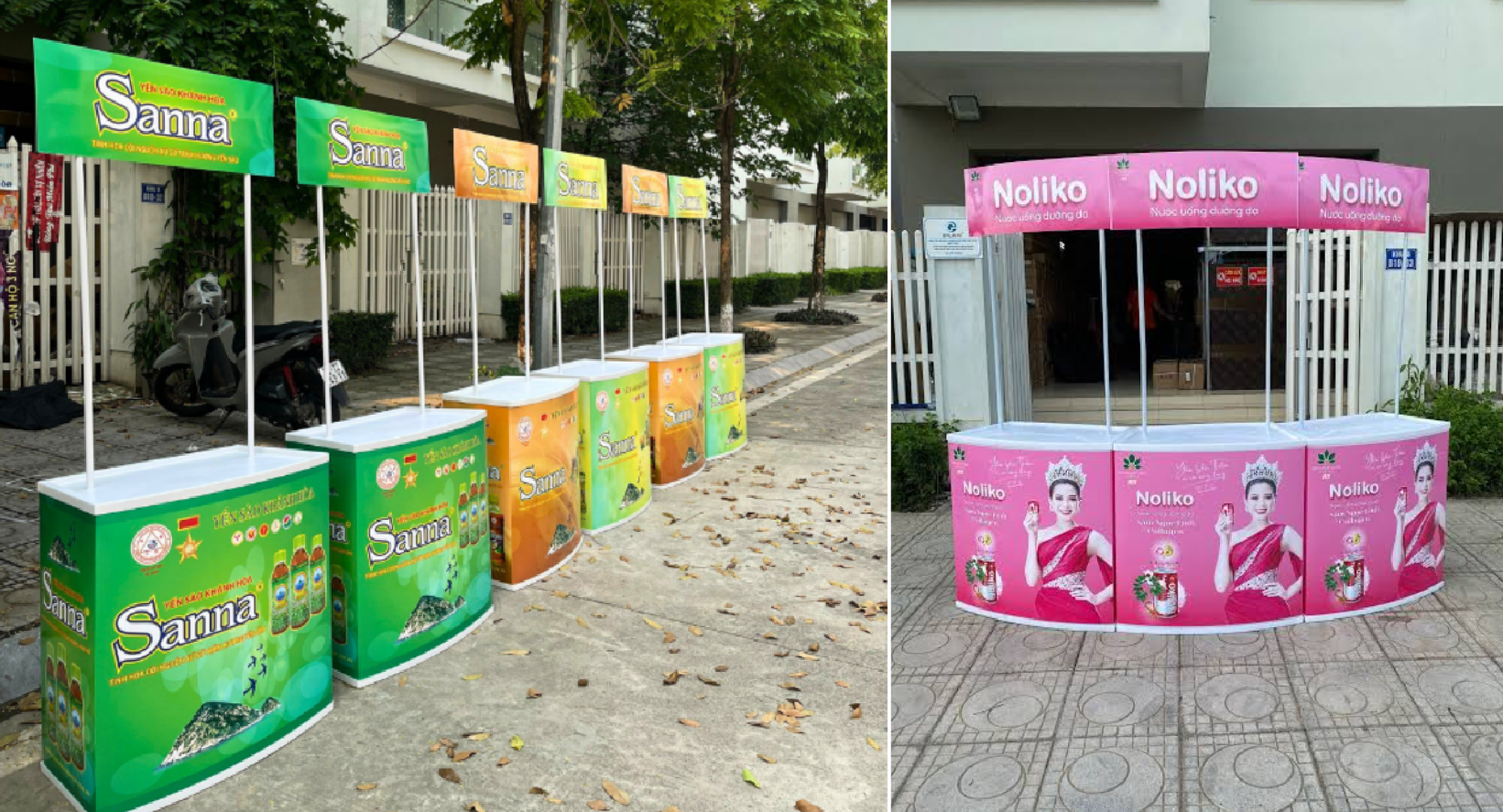Mẫu Booth Sampling Đẹp Cho Hội Chợ Và Siêu Thị Giá Xưởng - hình minh họa