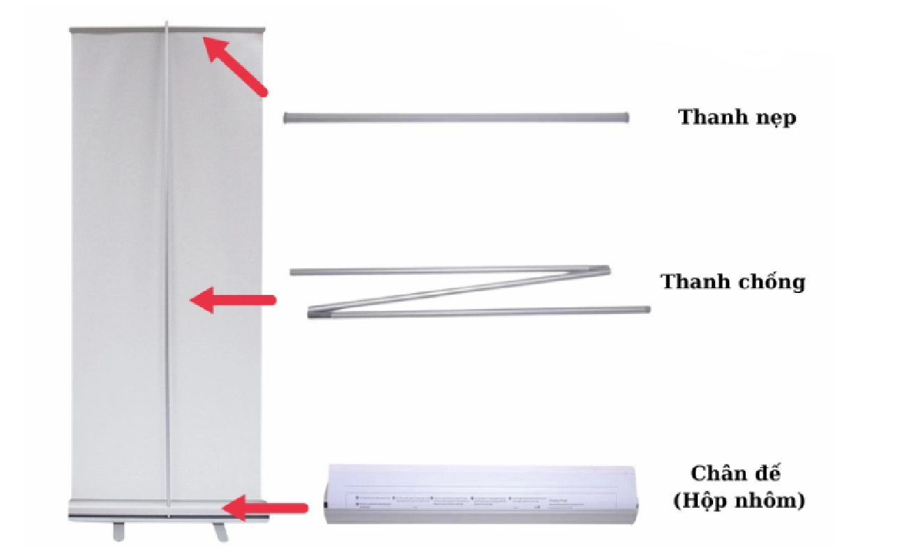 Standee Cuốn Nhôm Là Gì? Có Đáng Mua Không? – Review Thật - mẫu thực tế