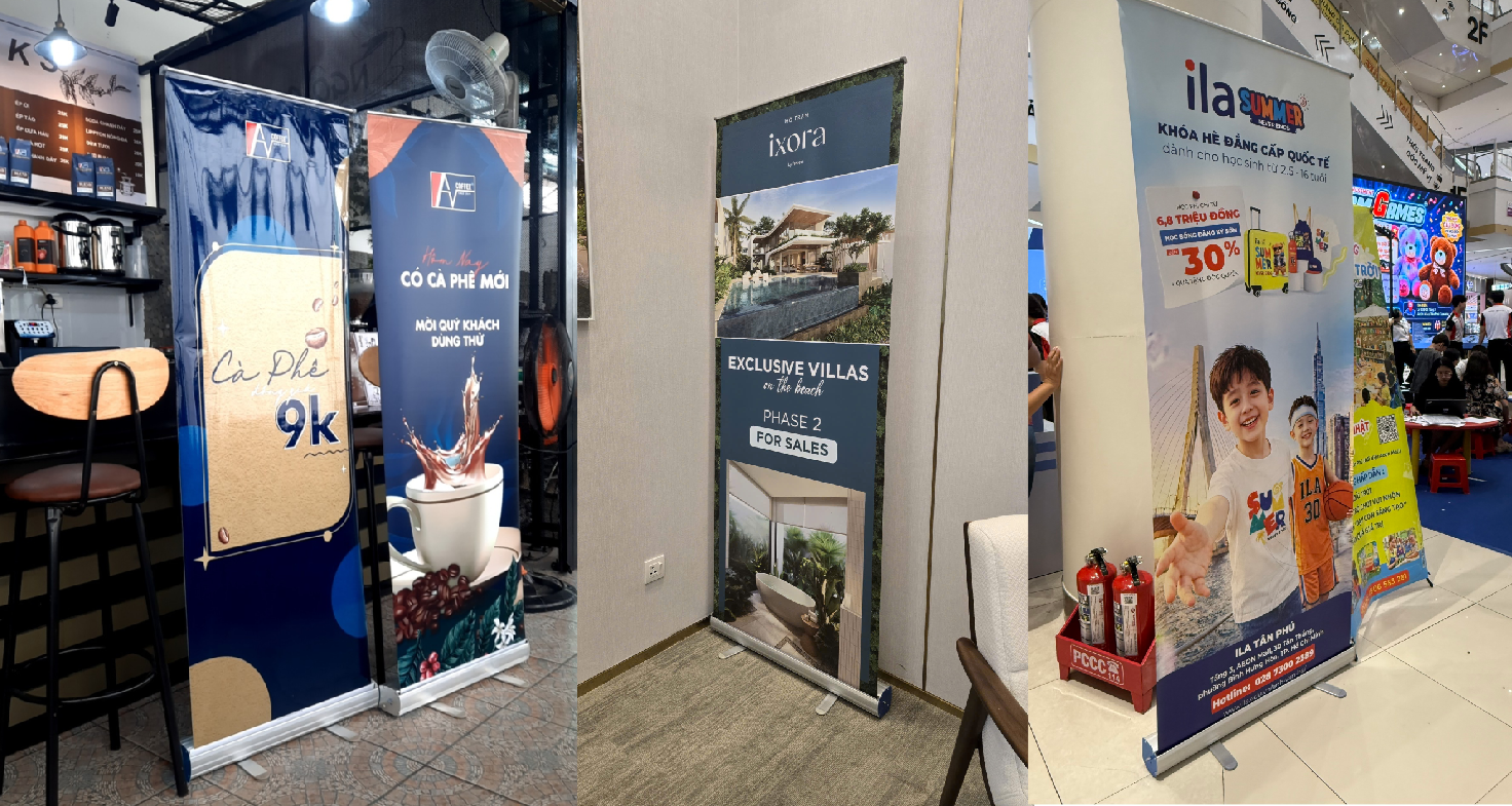 Standee Cuốn Nhôm Là Gì? Có Đáng Mua Không? – Review Thật - hình minh họa