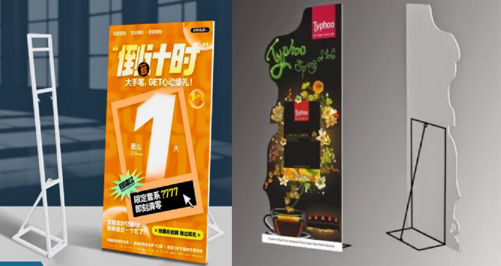 Standee Ngoài Trời Dùng Cho Sự Kiện Nào? Top Mẫu Chân Sắt Bền - mẫu thực tế