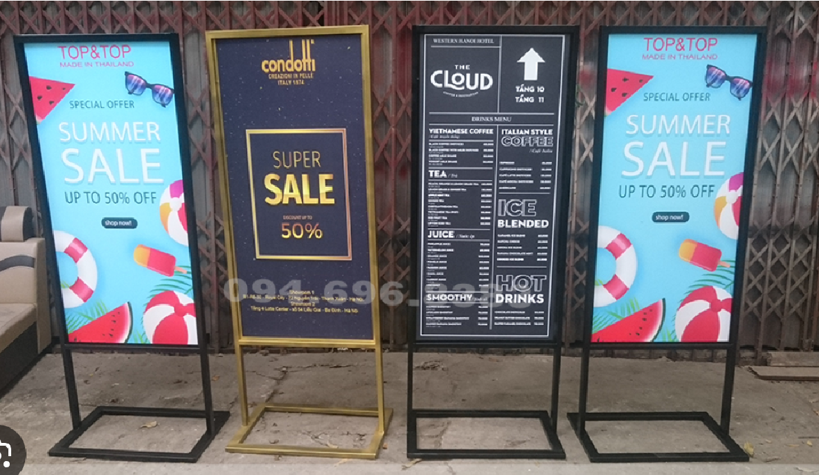 Standee Ngoài Trời Dùng Cho Sự Kiện Nào? Top Mẫu Chân Sắt Bền - hình minh họa