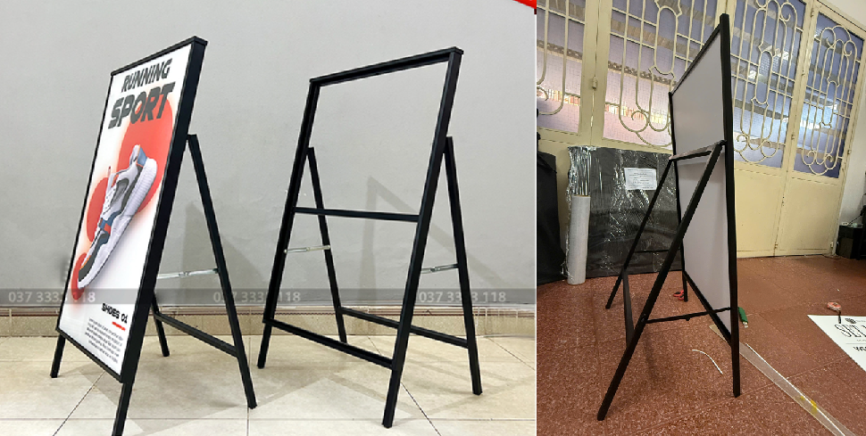 Standee Ngoài Trời Dùng Cho Sự Kiện Nào? Top Mẫu Chân Sắt Bền - cận cảnh