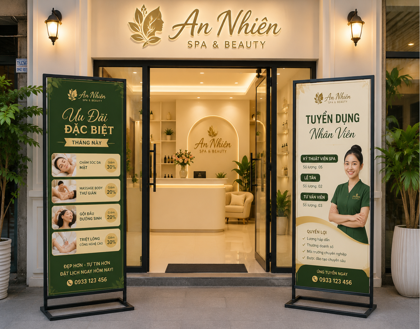 Standee Spa Cần Nội Dung Gì? – Thiết Kế Chuẩn, Đẹp Ngay - mẫu thực tế