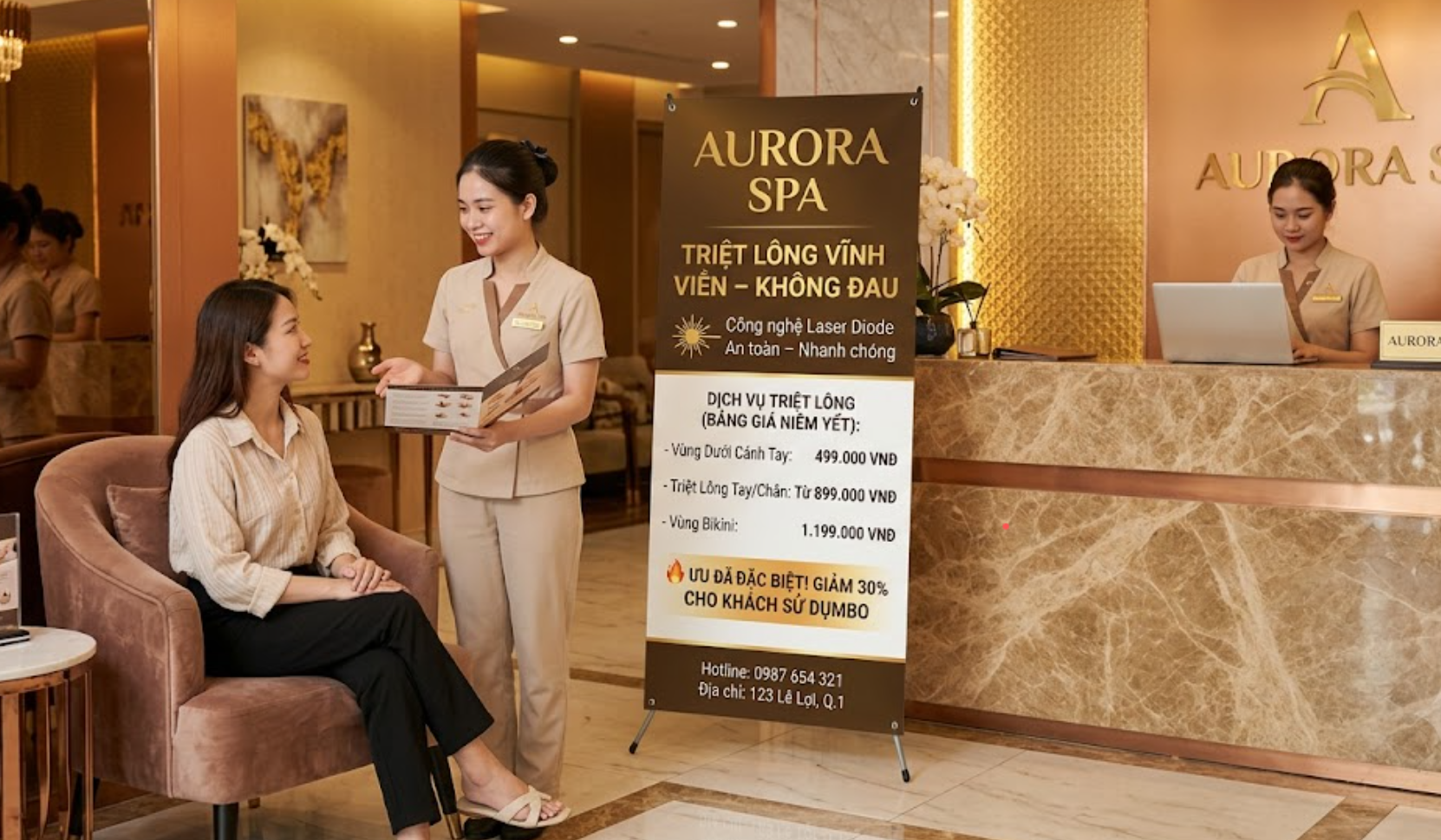 Standee Spa Cần Nội Dung Gì? – Thiết Kế Chuẩn, Đẹp Ngay - mẫu thực tế