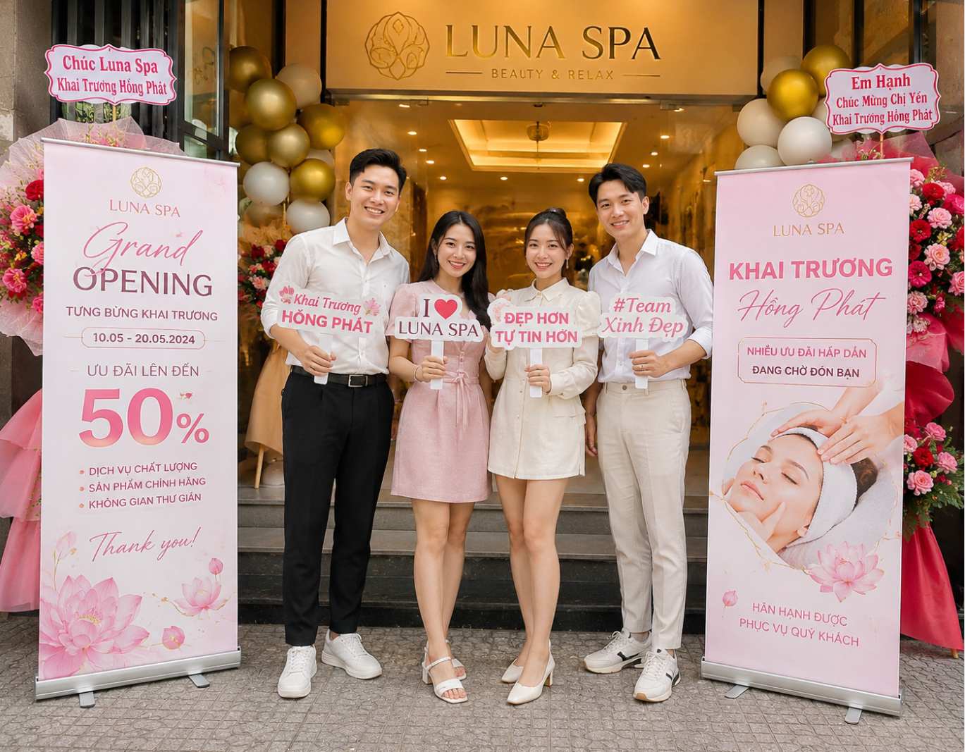Top 20 Mẫu Standee Cuốn Nhôm Đẹp Cho Spa, Showroom 2026 - cận cảnh